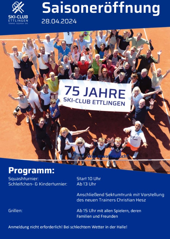 Mehr über den Artikel erfahren Saisoneröffnung am 28.04.2024