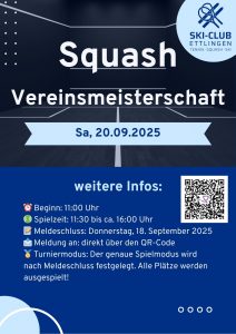 Mehr über den Artikel erfahren Ausschreibung zur Squash Vereinsmeisterschaft 2025
